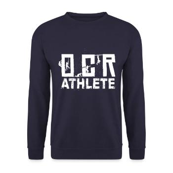 OCR Athlete - Hindernislauf Obstacle Course Racing - Unisex Pullover - Navy - Vorne - Alina (178cm) & Michal (187cm)