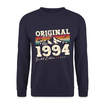 30e anniversaire Original juin 1994 Né en 1994 - Sweat-shirt Unisexe - marine - Devant - Alina (178cm) & Michal (187cm)