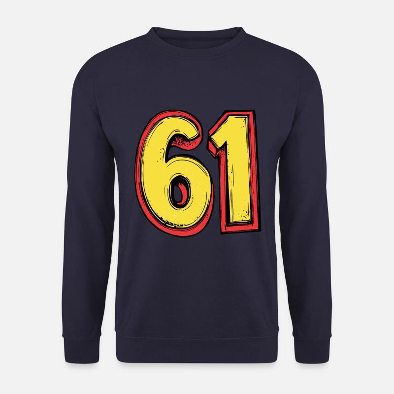 61 Zahl Comic - Unisex Pullover - Navy