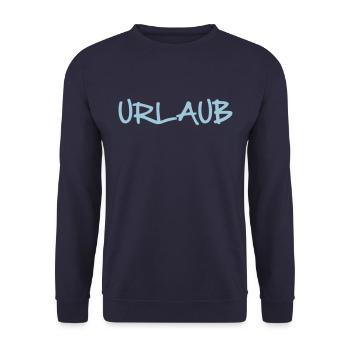 URLAUB - Unisex Pullover - Navy - Vorne - Alina (178cm) & Michal (187cm)