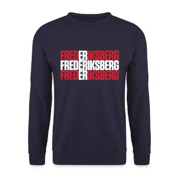 Frederiksberg Denmark Flag - Unisex Sweatshirt - navy - Front - Alina (178cm) & Michal (187cm)