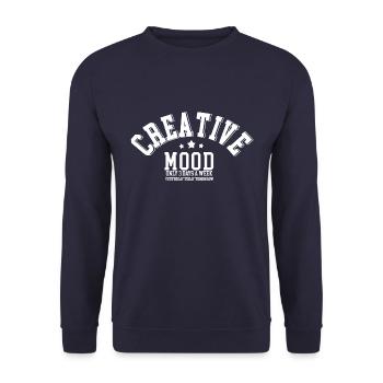 Creative mood - Sweat-shirt Unisexe - marine - Devant - Alina (178cm) & Michal (187cm)