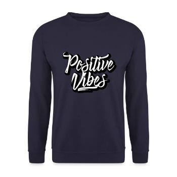 Vibes positives - Sweat-shirt Unisexe - marine - Devant - Alina (178cm) & Michal (187cm)