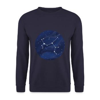 Sternbild Schütze Sternzeichen - Unisex Pullover - Navy - Vorne - Alina (178cm) & Michal (187cm)