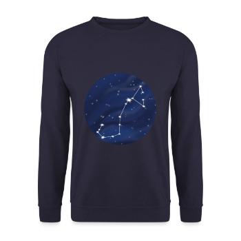 Sternbild Sternzeichen Skorpion - Unisex Pullover - Navy - Vorne - Alina (178cm) & Michal (187cm)