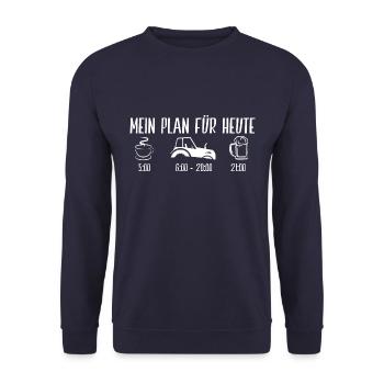Landwirtin, Landwirt, Landwirtschaft, Traktor, Bau - Unisex Pullover - Navy - Vorne - Alina (178cm) & Michal (187cm)