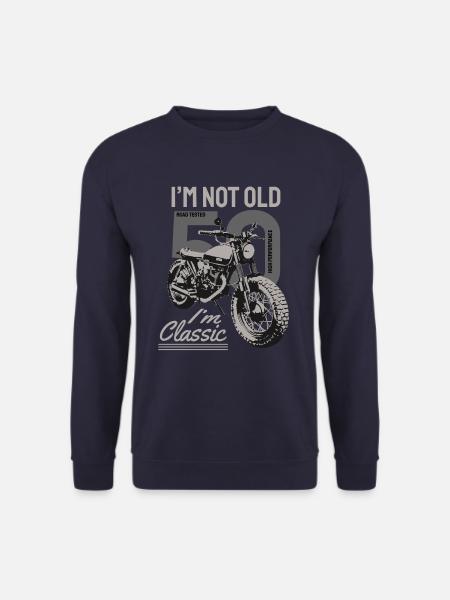 Je ne suis pas vieux, je suis classique. 50 ans biker. - Sweat-shirt Unisexe - marine