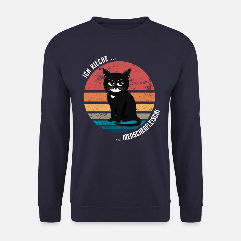 Genervte Katze - Retro Classic Design - Unisex Pullover - Navy