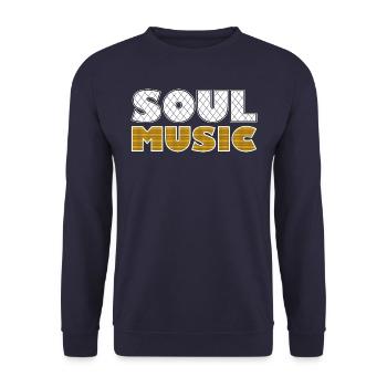 Soul Music Vintage - Unisex Sweatshirt - navy - Front - Alina (178cm) & Michal (187cm)