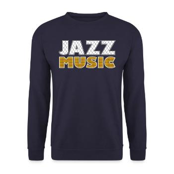 Jazz Music Vintage - Unisex Pullover - Navy - Vorne - Alina (178cm) & Michal (187cm)