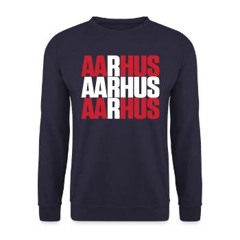 Aarhus Danemark Drapeau - Sweat-shirt Unisexe - marine - Devant - Alina (178cm) & Michal (187cm)