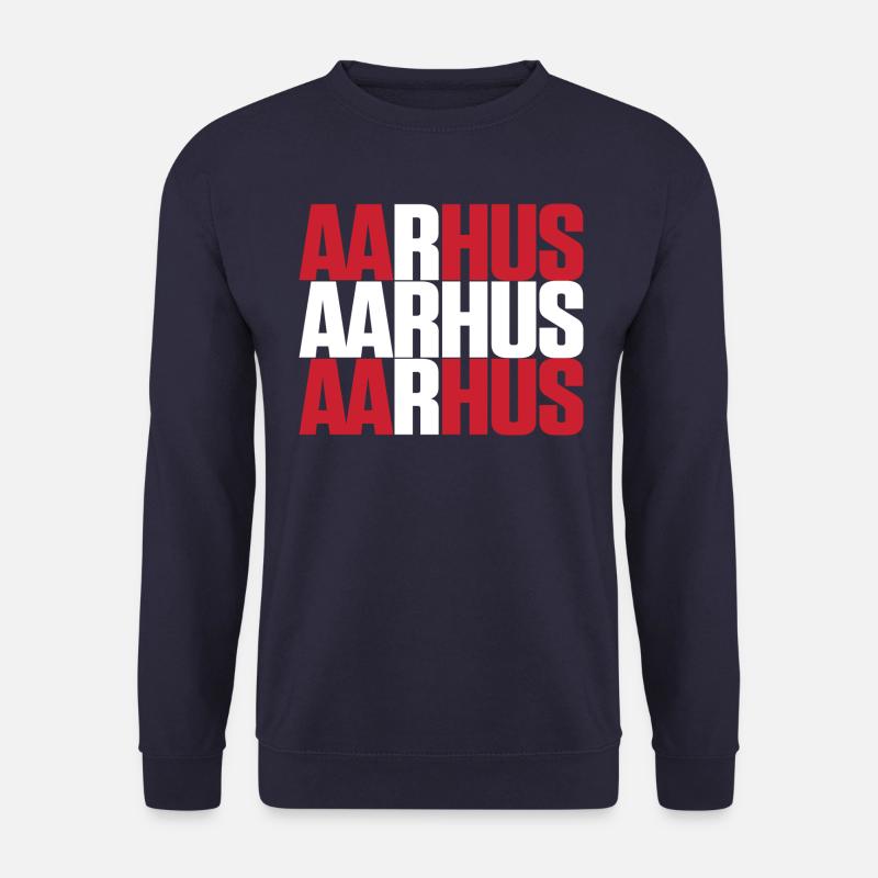 Aarhus Denmark Flag - Unisex Sweatshirt - navy