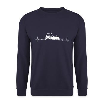Lustige Landwirtin, Landwirt, Landwirtschaft, Trak - Unisex Pullover - Navy - Vorne - Alina (178cm) & Michal (187cm)
