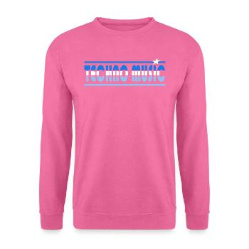 Techno Music Retro - Unisex Pullover - Pink - Vorne