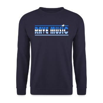 Rave Music Retro - Unisex Sweatshirt - navy - Front - Alina (178cm) & Michal (187cm)