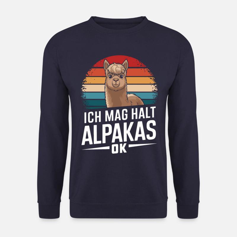 Alpaca llama alpacas animal - Unisex Sweatshirt - navy