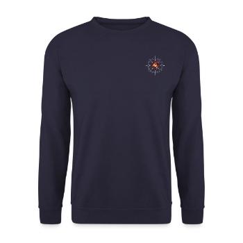 Biker Adventure Compass - Unisex Sweatshirt - navy - Front - Alina (178cm) & Michal (187cm)