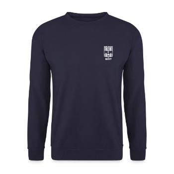 Austrian Navy mono white - Unisex Pullover - Navy - Vorne - Alina (178cm) & Michal (187cm)