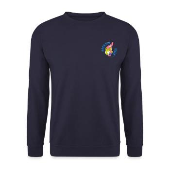 The Patrick Star Show Patrick En Lettres Bleues - Sweat-shirt Unisexe - marine - Devant - Alina (178cm) & Michal (187cm)