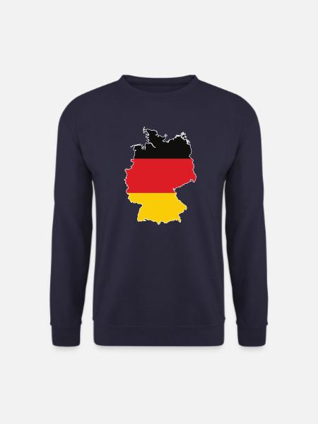 Map of Germany with flag inside - Unisex Sweatshirt - navy