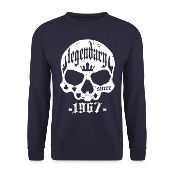 Legendary since 1967 - Unisex Pullover - Navy - Vorne - Alina (178cm) & Michal (187cm)