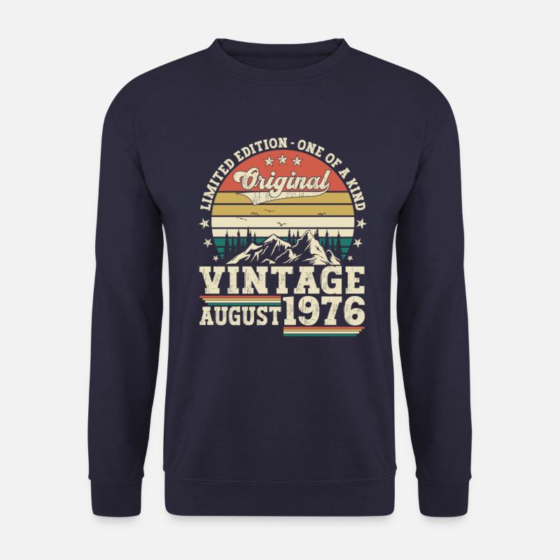 Original Août né 1976 46e anniversaire - Sweat-shirt Unisexe - marine