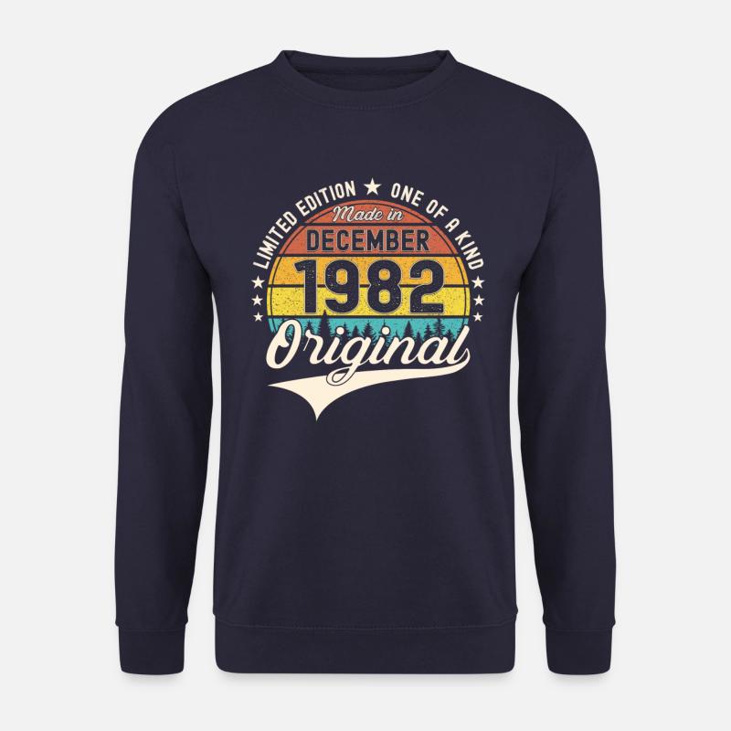 Cadeau original du 40e anniversaire de décembre 1982 - Sweat-shirt Unisexe - marine