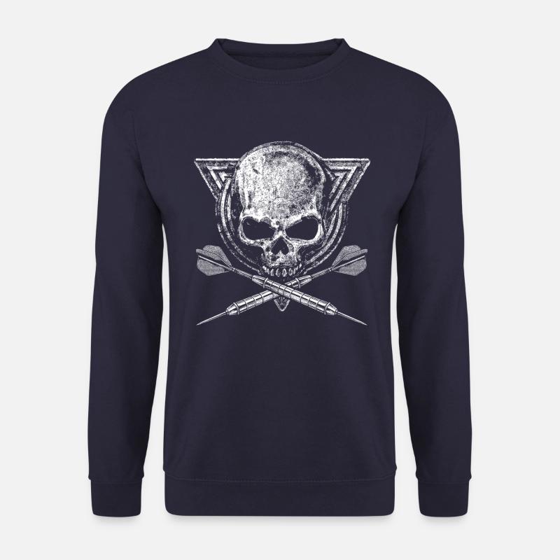 Skull Darts Dart Totenkopf Dartpfeil Geschenk - Unisex Pullover - Navy
