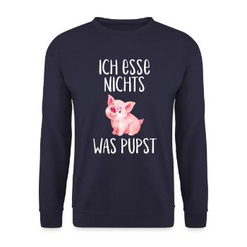 I'm not eating anything vegan vegetarian vegan - Unisex Sweatshirt - navy - Front - Alina (178cm) & Michal (187cm)