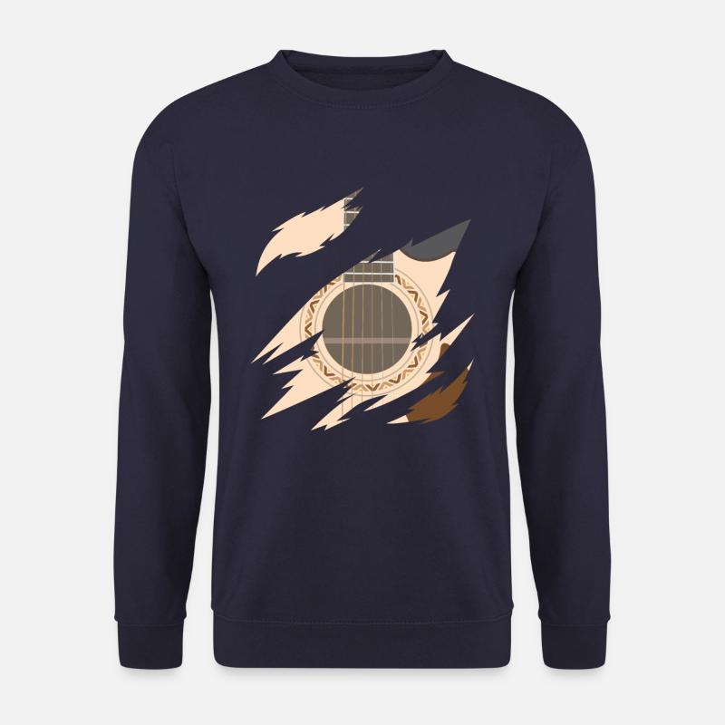Akustische Gitarre Gitarrenspieler - Unisex Pullover - Navy
