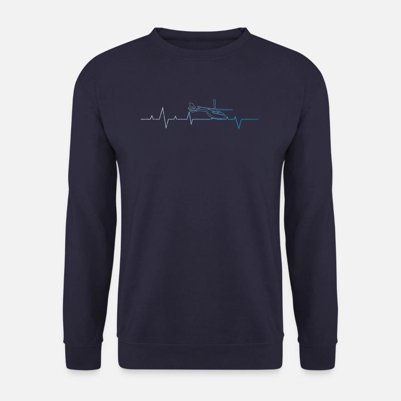 Hubschrauber Herzschlag Pilot - Unisex Pullover - Navy