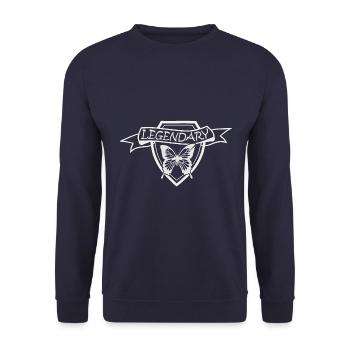 Butterfly - Unisex Sweatshirt - navy - Front - Alina (178cm) & Michal (187cm)