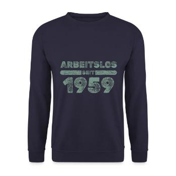 Witzig 1959 - Unisex Pullover - Navy - Vorne - Alina (178cm) & Michal (187cm)