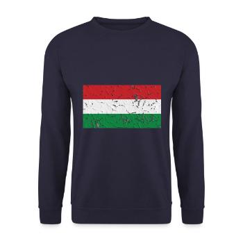 Hungary - Unisex Sweatshirt - navy - Front - Alina (178cm) & Michal (187cm)