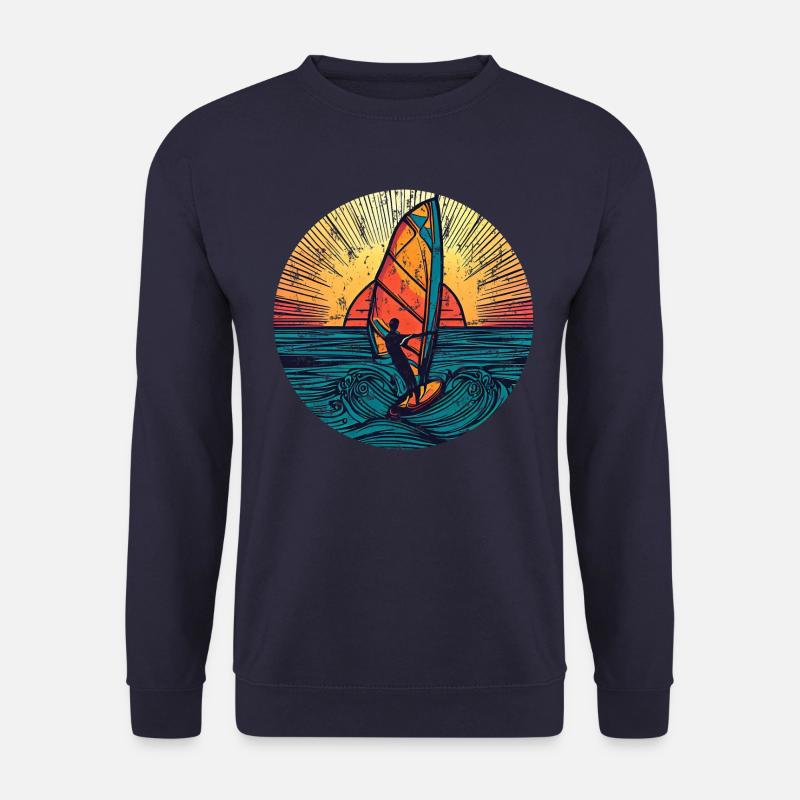 windsurfer surfer sunset - Unisex Pullover - Navy