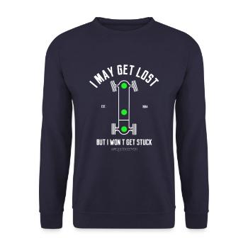 Syncro cool saying for bus fans - Unisex Sweatshirt - navy - Front - Alina (178cm) & Michal (187cm)