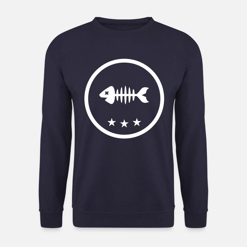 Os d’os symbole de poisson - Sweat-shirt Unisexe - marine