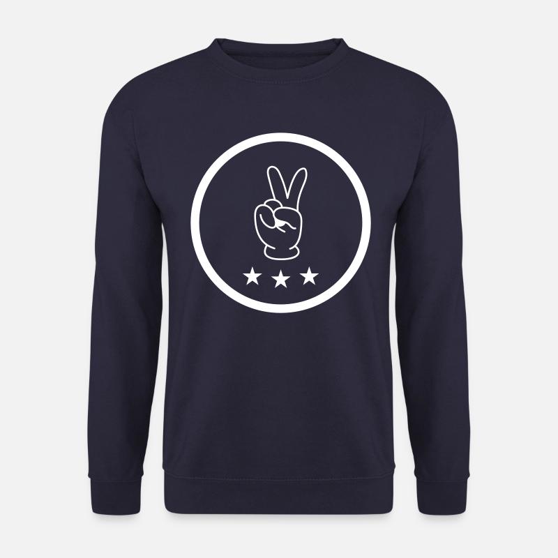 Peace Hand Comic - Unisex Pullover - Navy