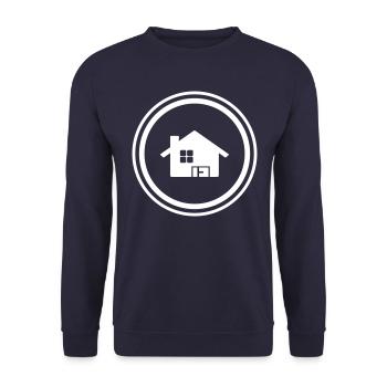 Haus Symbol Home - Unisex Pullover - Navy - Vorne - Alina (178cm) & Michal (187cm)