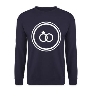 Anneaux de mariage Bague de mariage - Sweat-shirt Unisexe - marine - Devant - Alina (178cm) & Michal (187cm)