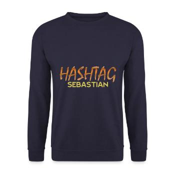 Hashtag Social Media SEBASTIAN Sebastian - Unisex Pullover - Navy - Vorne - Alina (178cm) & Michal (187cm)