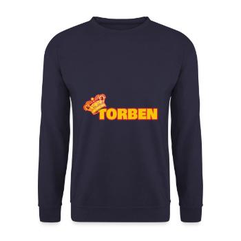 Krone für Torben - Unisex Pullover - Navy - Vorne - Alina (178cm) & Michal (187cm)