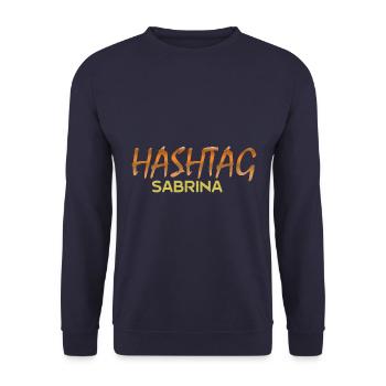 Hashtag Social Media SABRINA Sabrina - Unisex Pullover - Navy - Vorne - Alina (178cm) & Michal (187cm)