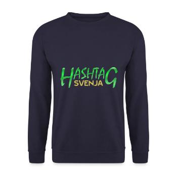 Hashtag Svenja - Unisex Pullover - Navy - Vorne - Alina (178cm) & Michal (187cm)