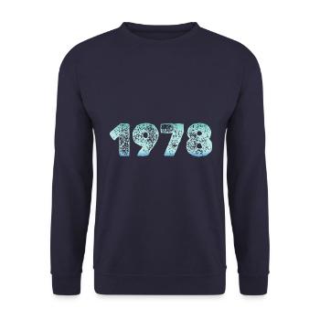 Année 1978 - Sweat-shirt Unisexe - marine - Devant - Alina (178cm) & Michal (187cm)