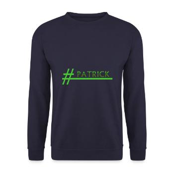 Stylischer Hashtag PATRICK Patrick - Unisex Pullover - Navy - Vorne - Alina (178cm) & Michal (187cm)