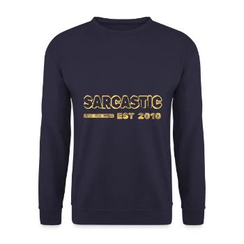 Sarcastic 2010 - Unisex Pullover - Navy - Vorne - Alina (178cm) & Michal (187cm)