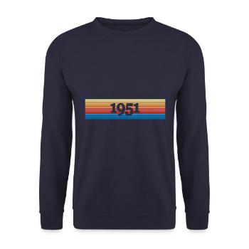 Year 1951 - Unisex Sweatshirt - navy - Front - Alina (178cm) & Michal (187cm)