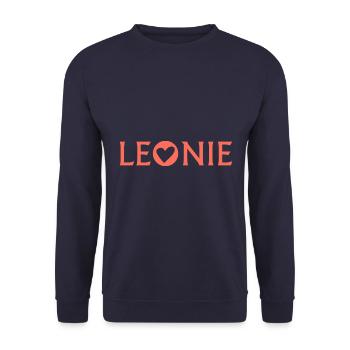 Liebe Leonie - Unisex Pullover - Navy - Vorne - Alina (178cm) & Michal (187cm)