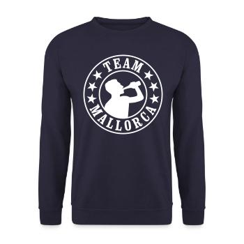 Team Mallorca - Unisex Pullover - Navy - Vorne - Alina (178cm) & Michal (187cm)